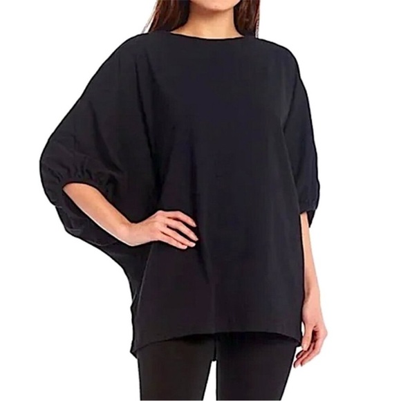 BRYN WALKER The Wilder Oversized Dolman Batwing Sleeve Boat Neck Tunic Top - Picture 3 of 14